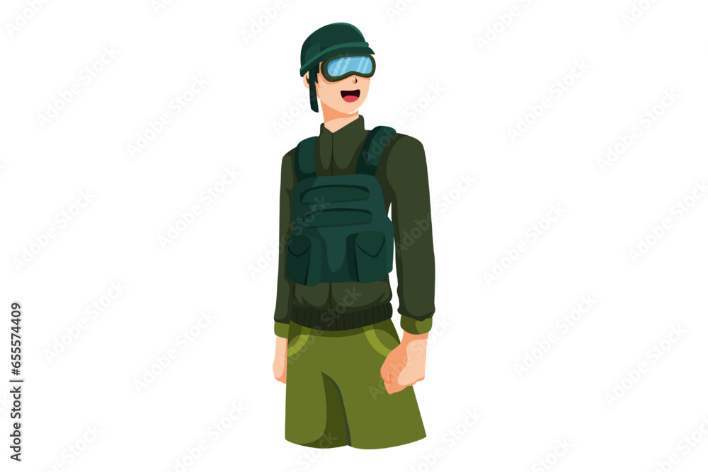Soldier Man Character Design Illustration Soldier Man Character Design Illustration