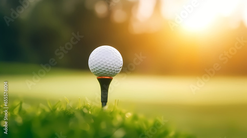AI Generated Photo: golf ball on tee