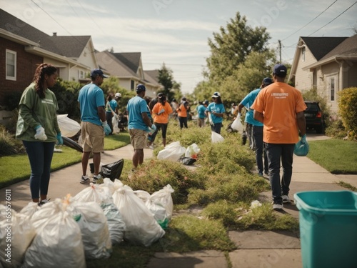 Organize a neighborhood cleanup event. Gather volunteers to pick up litter, trim bushes, and make common areas more inviting for everyone.