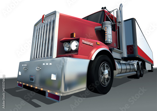 Red American Truck Kenworth...