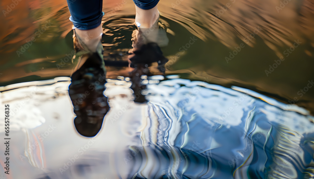 swimming in the water, Fluid Connection: The Beauty of a Person and Water, AI Generated swimming in the water, Fluid Connection: The Beauty of a Person and Water, AI Generated