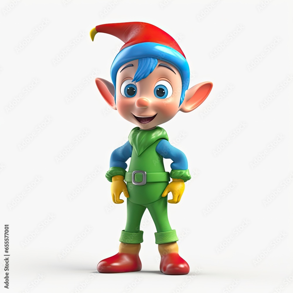 Cute elves or elf character in white background Cute elves or elf character in white background
