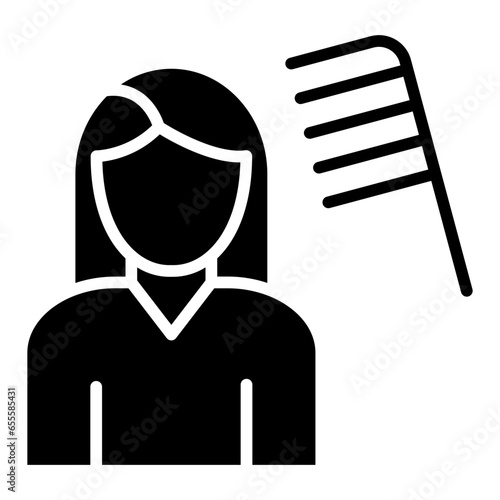 Hair Stylist Female Icon Style