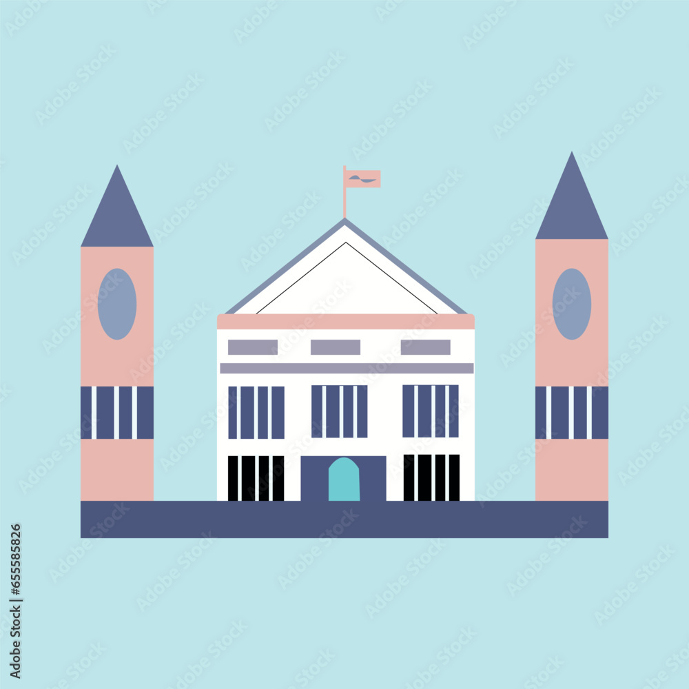 City hall concept illustration vector.