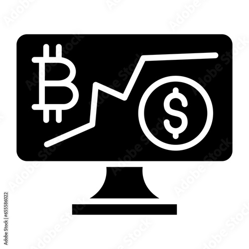 Cryptocurrency Investment Icon Style