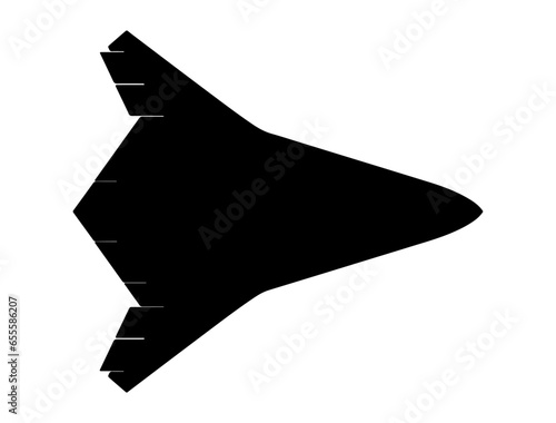 Fighter jet silhouette vector art white background
