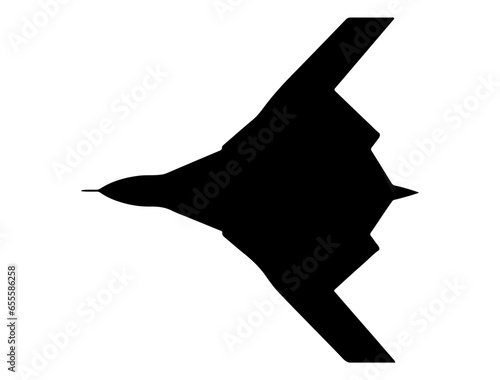 Fighter jet silhouette vector art white background