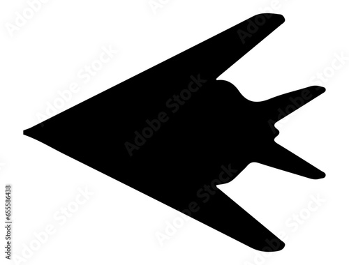 Fighter jet silhouette vector art white background