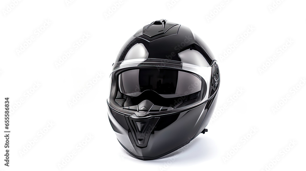 Motorcycle helmet over isolate on white background. Generative Ai Motorcycle helmet over isolate on white background. Generative Ai