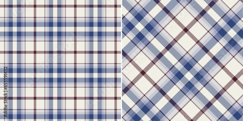 Vector checkered pattern or plaid pattern in blue, bw and brown. Tartan, textured seamless twill for flannel shirts, duvet covers, other autumn winter textile mills.
Vector Format