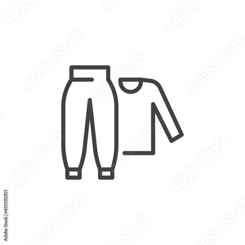 Thermal underwear line icon