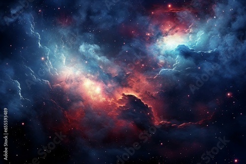 Astounding universe view of galaxy, stars, nebula clouds & celestial objects beyond our Milky Way. Generative AI photo