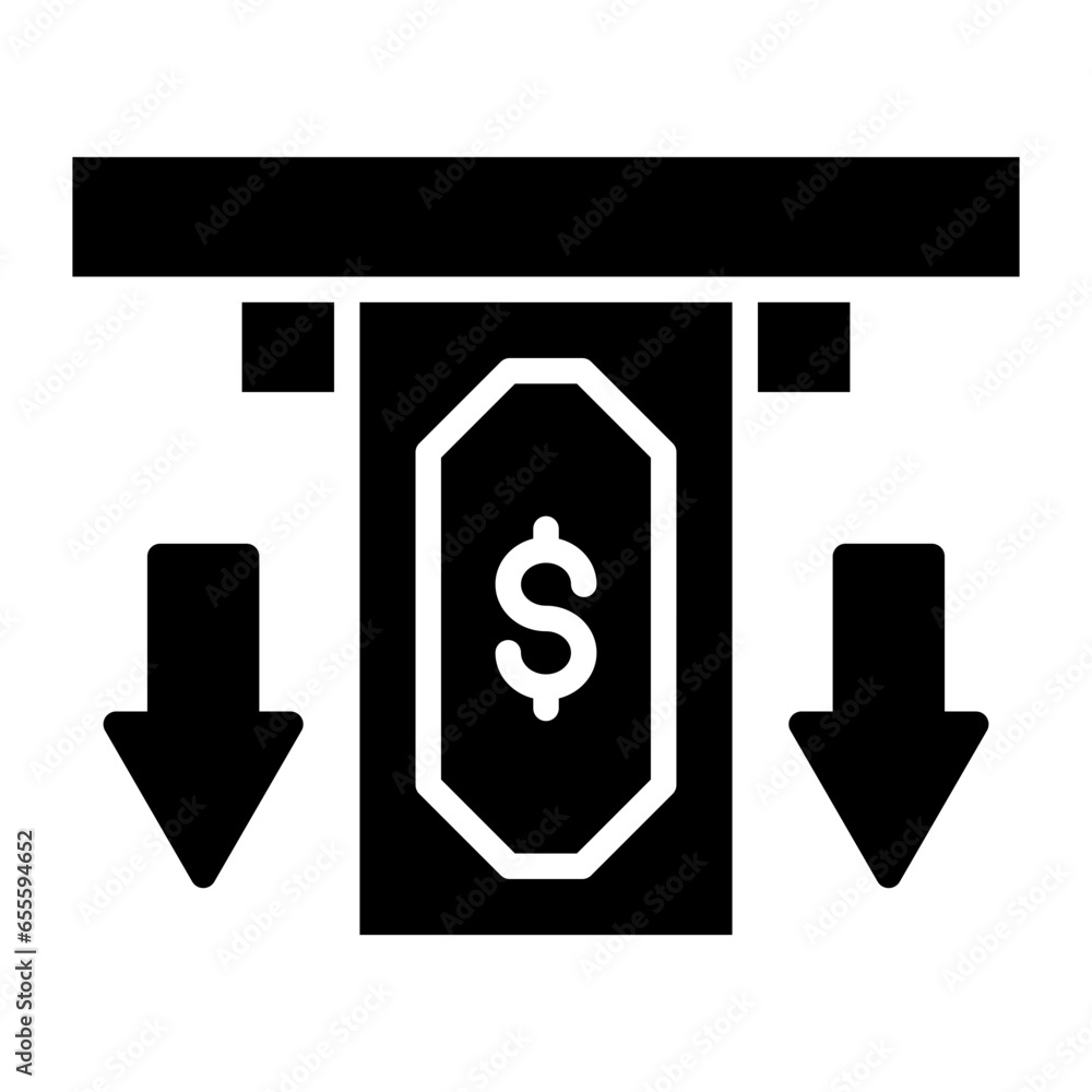 Cash Withdrawal Icon Style Cash Withdrawal Icon Style