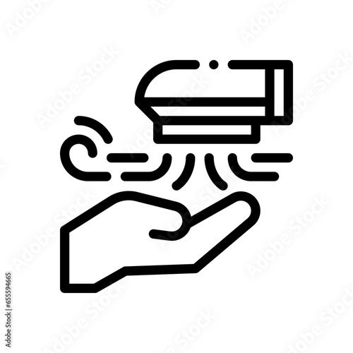 hand dryer line icon