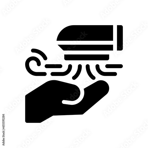 hand dryer glyph icon