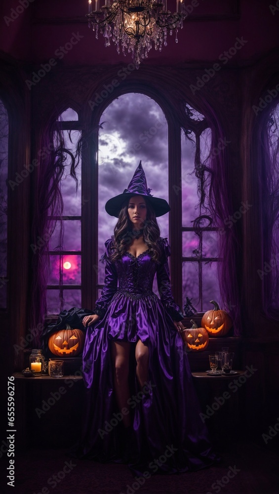 Stunning Purple Witch Photography to Add a Spooky Touch to Your Halloween Celebrations
