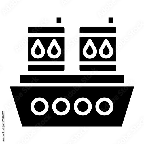 Ocean Oil Spill Icon Style