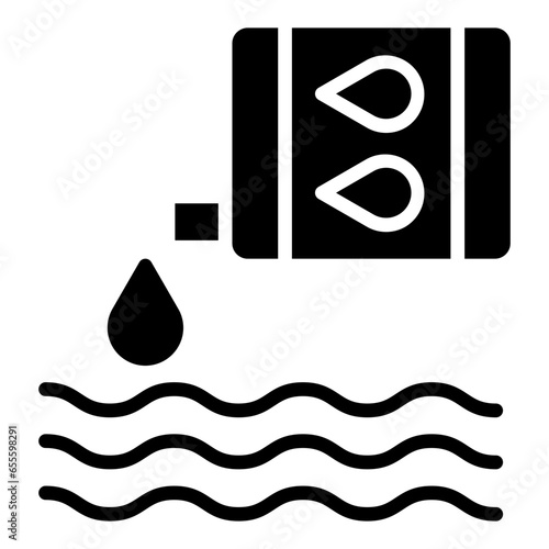 Water Pollution Icon Style