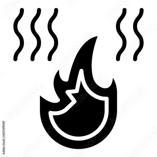 Fire Pollution Icon Style