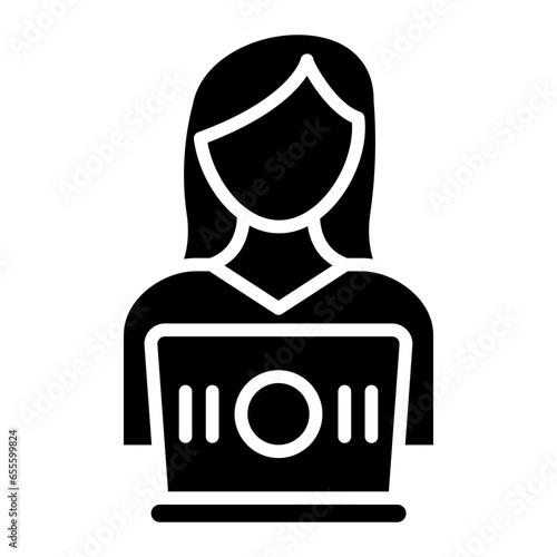Female Blogger Icon Style