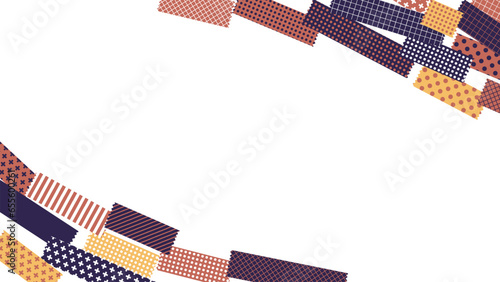 秋色のマスキングテープフレーム