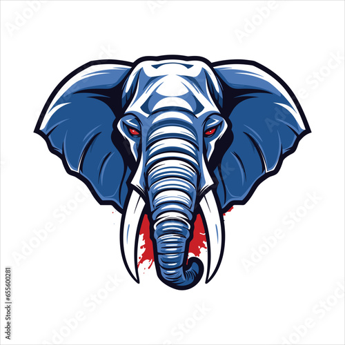 Wallpaper Mural Vector elephant mascot logo template with white background Torontodigital.ca