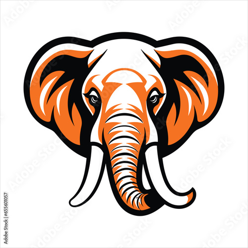 Wallpaper Mural Vector elephant mascot logo template with white background Torontodigital.ca