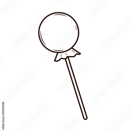 line art of  lolipop candy