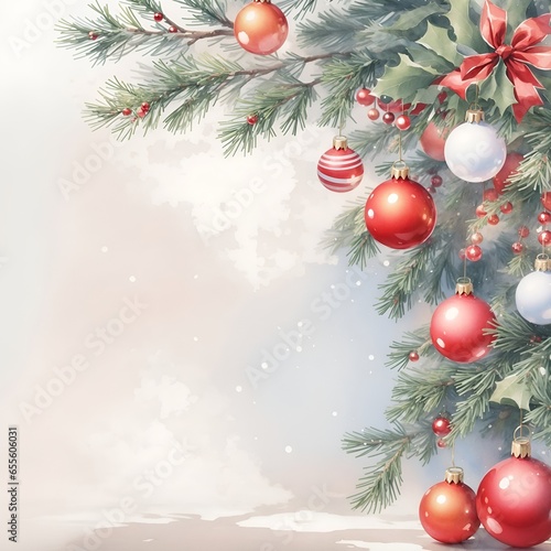 Watercolor Christmas themed background