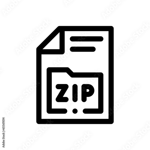 zip folder line icon