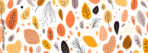 Floral abstract seamless pattern. Good for fashion fabrics, children’s clothing, T-shirts, postcards, email header, wallpaper, banner, events, covers, advertising, and more.