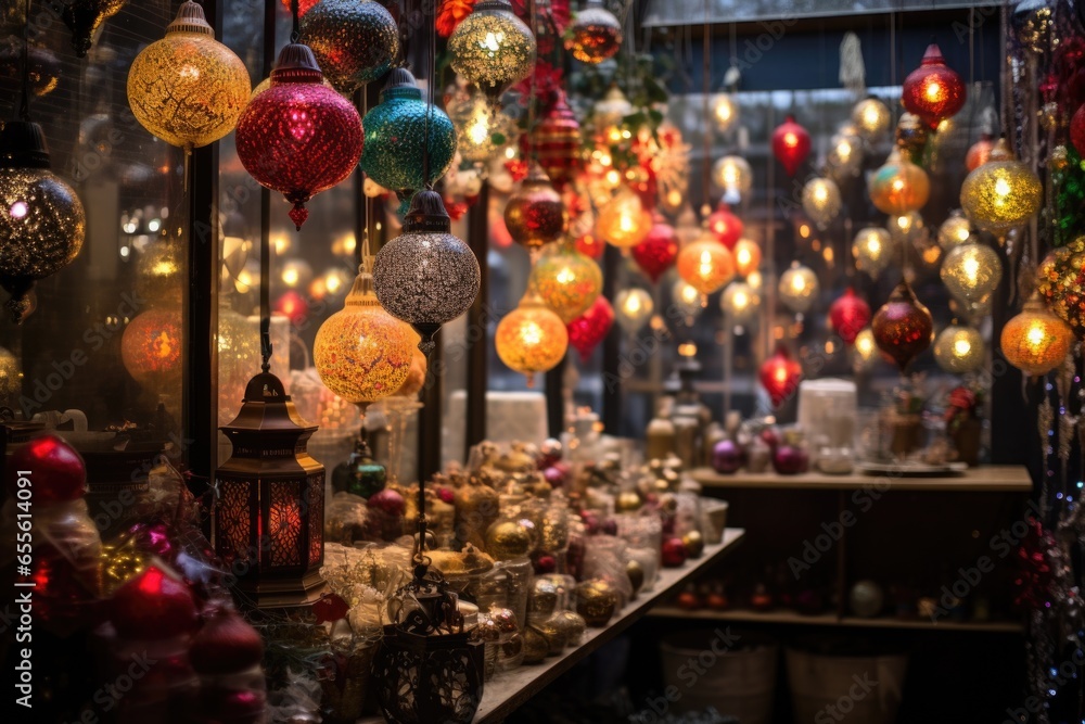 festive lights displayed in a decoration store festive lights displayed in a decoration store