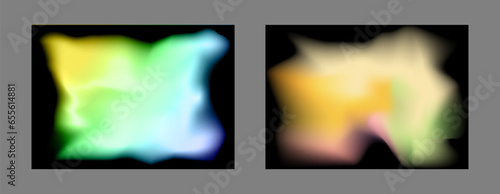 A set of colorful bright backgrounds with gradient blur. Colored glow on a black background. Template for posters, wallpapers, posters, banners and creative design