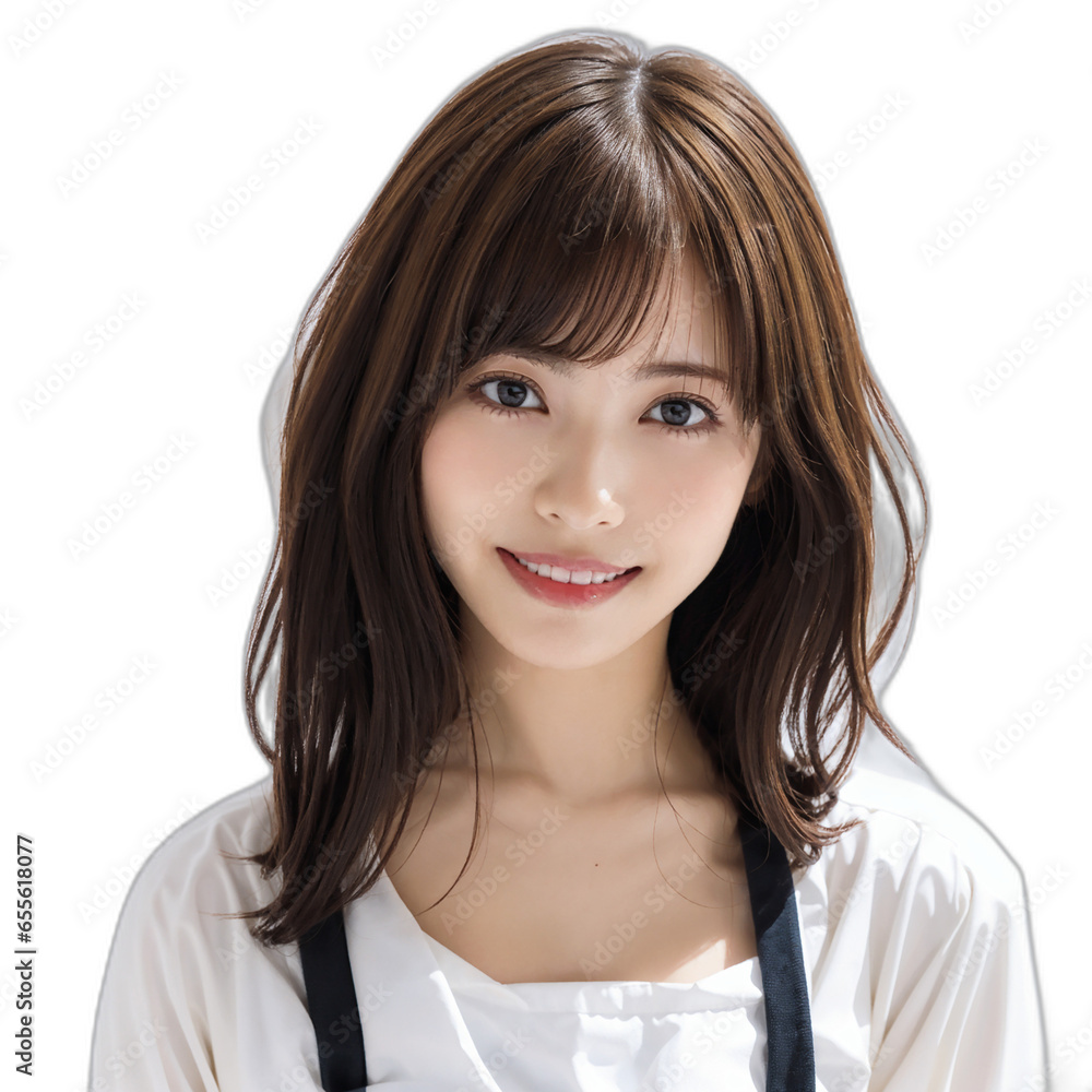 笑顔な透過PNGの日本人女性 笑顔な透過PNGの日本人女性