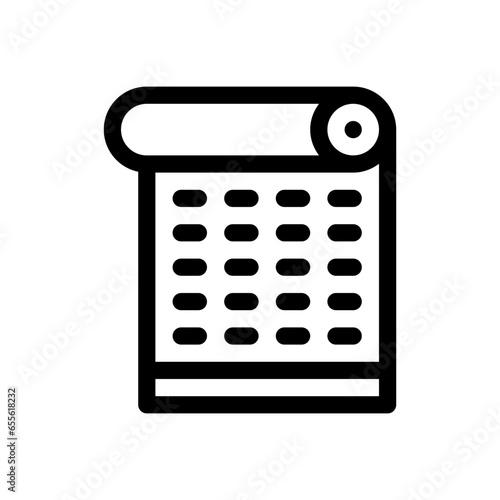 yoga mat line icon