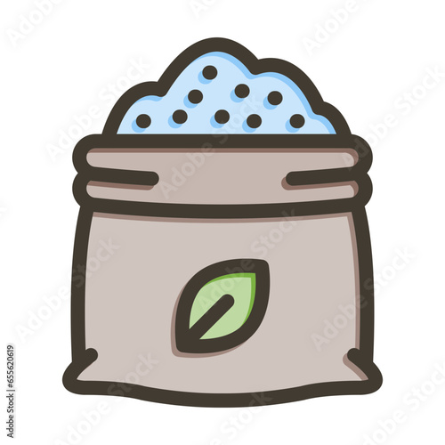 Fertilizer Vector Thick Line Filled Colors Icon Design