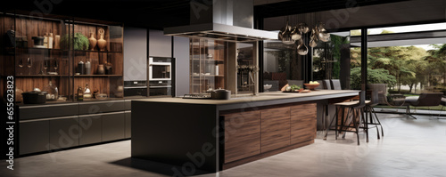 Wallpaper Mural Kitchen detail in new luxury house. wide banner Torontodigital.ca