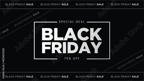 Sleek and Modern Vector Black Friday Sale Banner Design 
