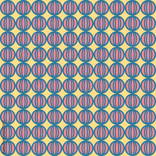 Seamless pattern with circles. Vector illustration in retro style.