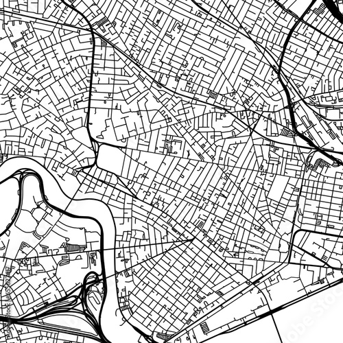 1:1 square aspect ratio vector road map of the city of  Cambridge Massachusetts in the United States of America with black roads on a white background.