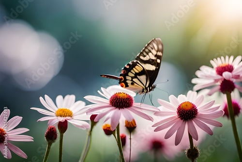 butterfly on flower generated by AL the technology