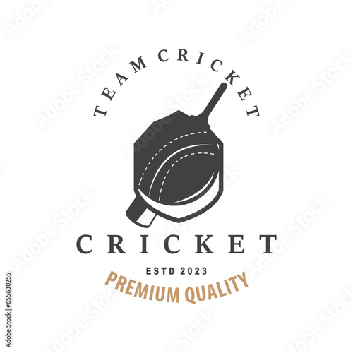 Cricket Sport Logo Design Vector Illustrator Template
