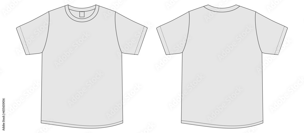 © sugix - t shirt template mock up front and back views