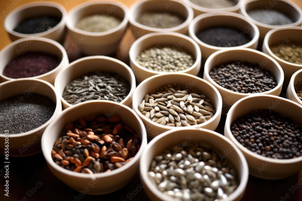 array of seeds before germination process array of seeds before germination process