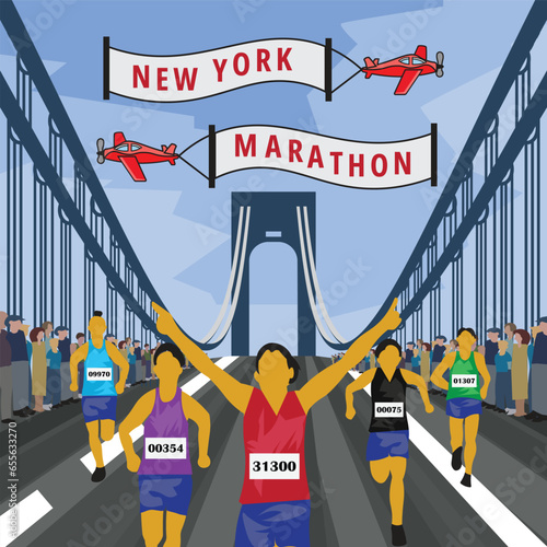 I Will Give You An Amazing Vintage Posters Designs, marathon new york city poster