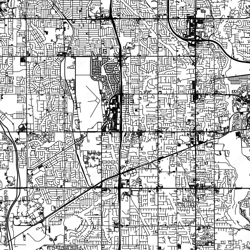 11 square aspect ratio vector road map of the city of West Jordan Utah