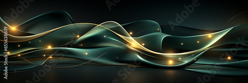 abstract new year green and gold background beautiful image photo