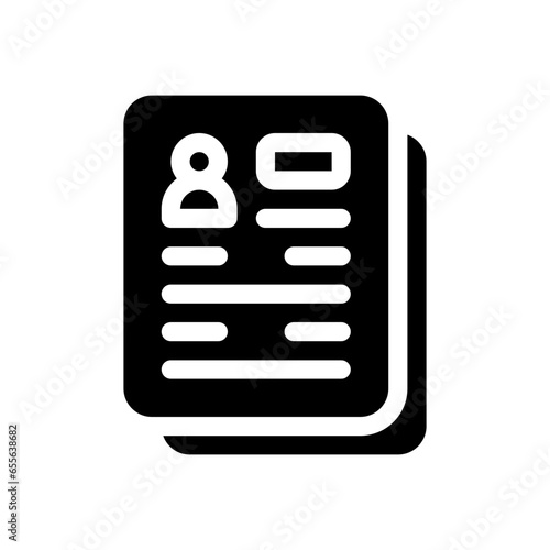 curriculum vitae glyph icon
