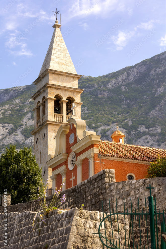 Church St. Eustachius in Dobrota, Kotor Montenegro