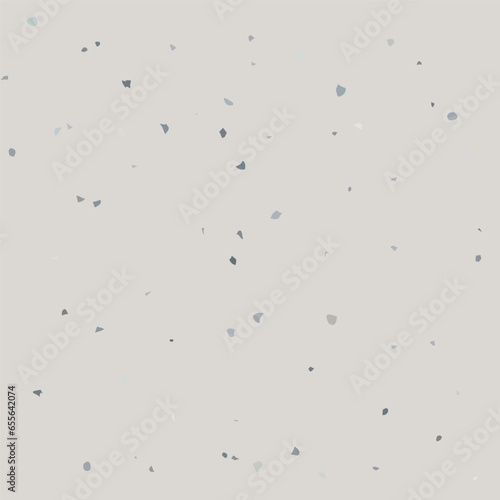 Terrazzo flooring textured surface modern abstract pattern. Vector seamless abstract repeat with chips of marble or granite in soft pastel colors.